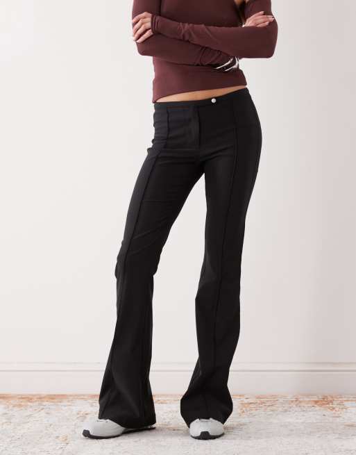 Monki flared tailored trouser in black, 2 of 5
