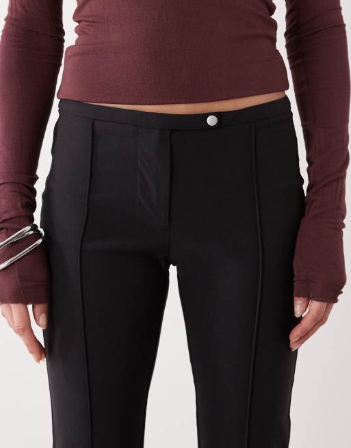 Monki flared tailored trouser in black, 5 of 5