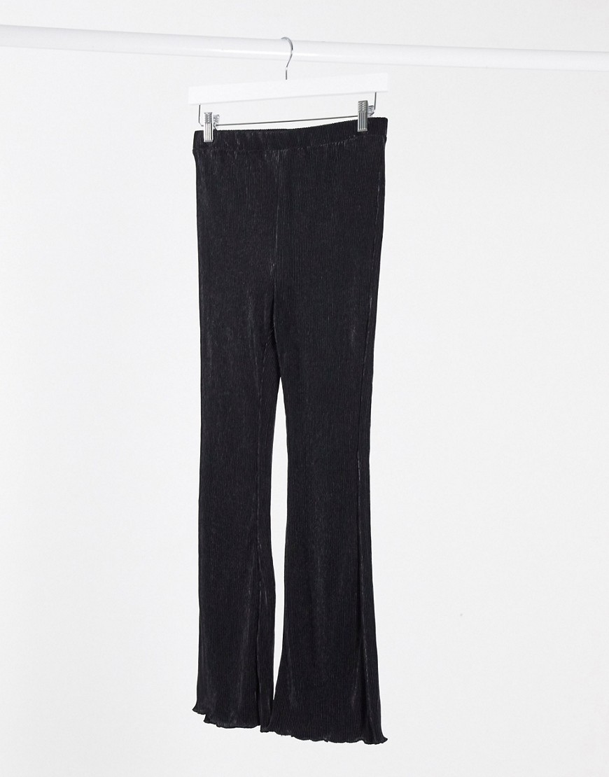 Monki flared trousers-Black