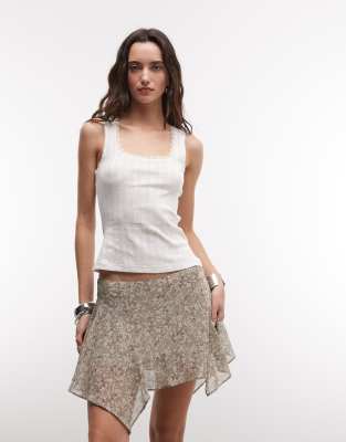 Monki Flippy Mini Skirt In Multi