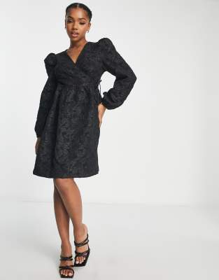 Moira jacquard 2024 wrap dress