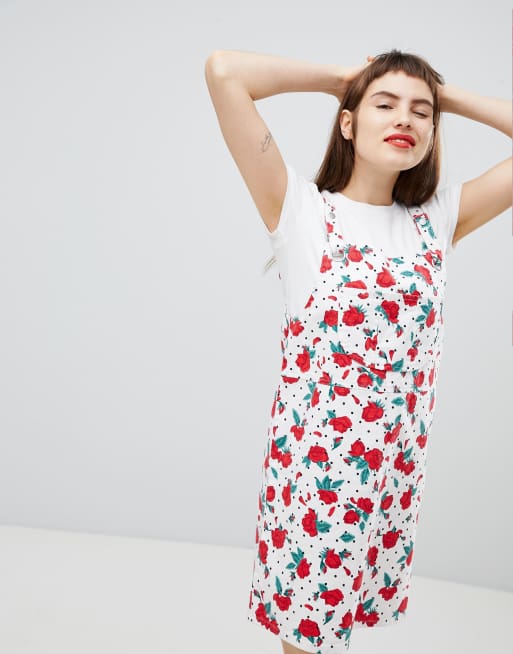 Asos Polka Dot Floral Dress