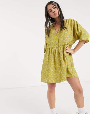 monki yellow dress