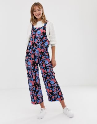 floral print dungarees