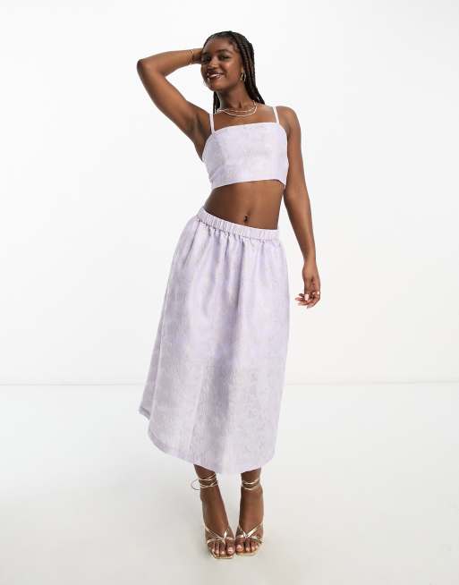 Satin midi outlet skirt monki