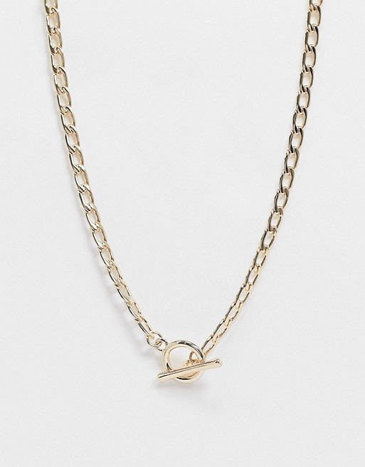 Monki Floria chain necklace in gold