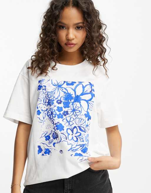 Flower Women's White Short Sleeve Graphic T Shirt For Flower