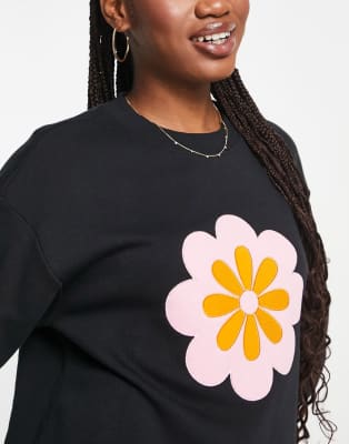 flower print sweatshirt