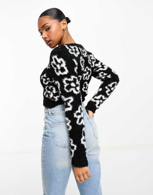 Long floral clearance sweater