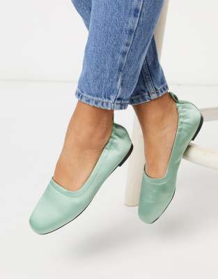 green ballerina shoes