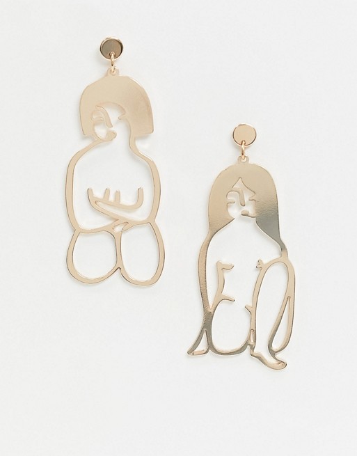 Monki Freja earrings in gold