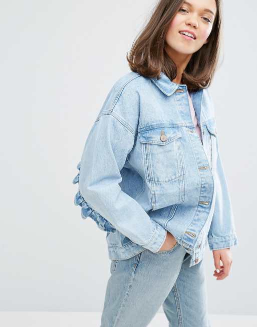 Monki Frill Denim Jacket | ASOS