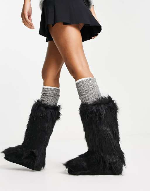 Adidas womens hot sale furry boots