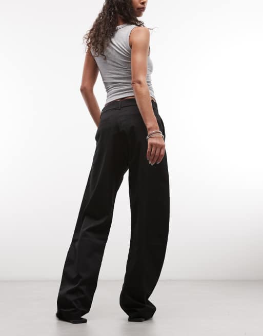 Monki - Getailleerde broek met ballonpijpen in zwart, 3 van 5