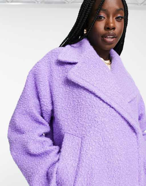 Monki - Giacca in bouclé viola, 3 di 4