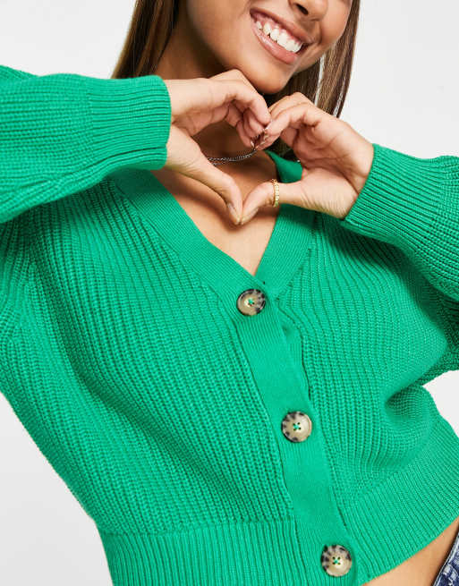 Monki - Gilet en maille - Vert | ASOS