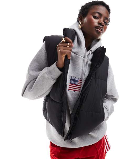 Monki - Gilet imbottito taglio corto nero - view 1