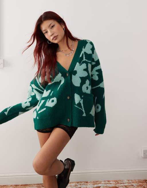 Gilet Cardigan Femme Alain Manoukian Vert Brodé Fleurs - Style Balkan - Taille 40
