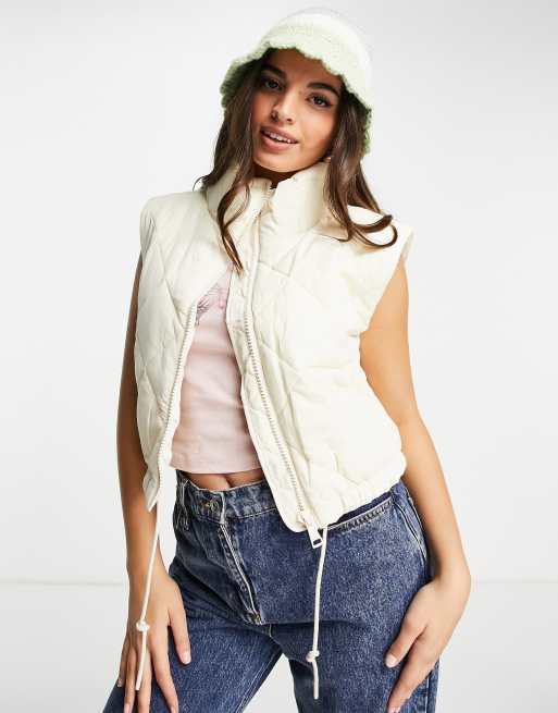 Monki - Gilet trapuntato beige