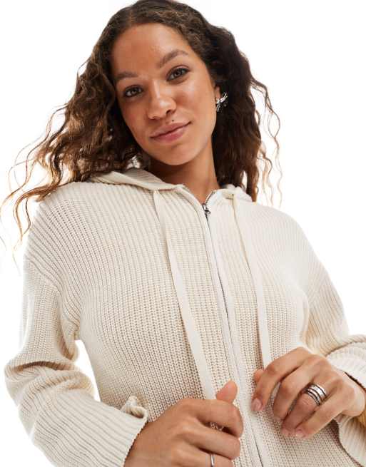 Mi Long Gilet En Laine Fermeture Ã©clair Femme Monki Gilet Zippé