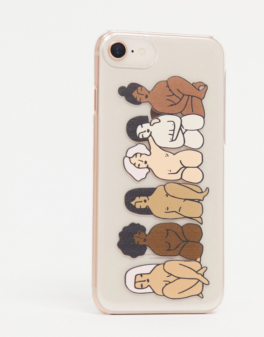 Monki girl group print iPhone 6/7/8 case in clear