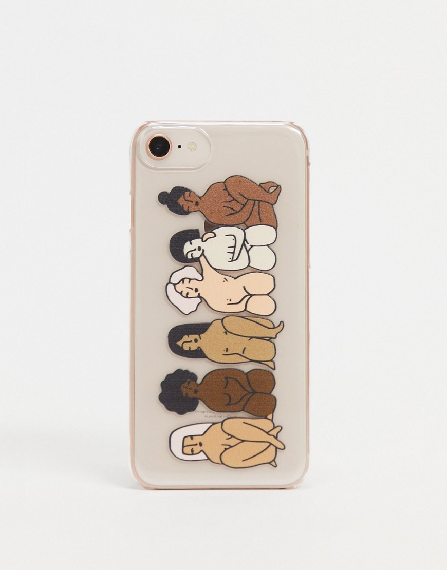 Monki girl group print iPhone plus case in clear