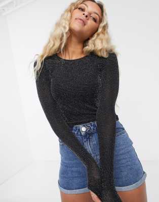 asos glitter top