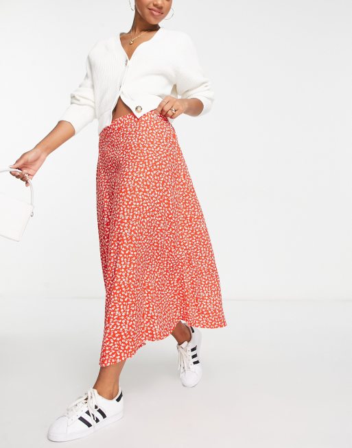 Monki - Gonna midi a fiorellini in coordinato, 4 di 4