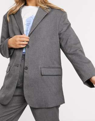 grey blazer oversized