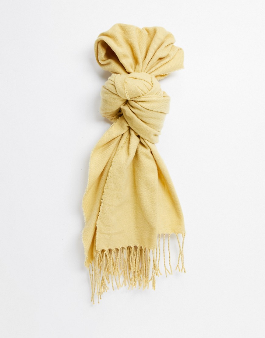 Monki - Greta - Gult tørklæde i genanvendt polyester
