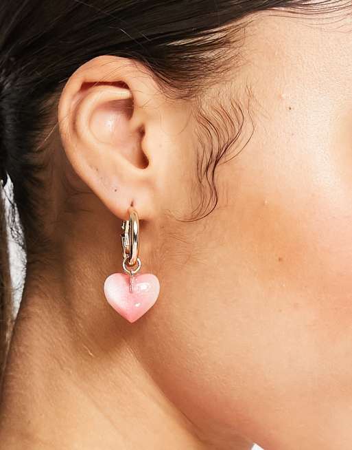 Monki heart deals earrings