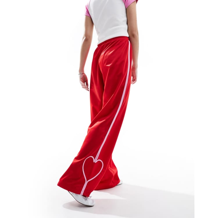 ウォーキング・ランニングウェア 2LINE ADJUSTABLE WIDE TRACK PANTS V2 RED ウォーキング・ランニングウェア 2LINE ADJUSTABLE WIDE TRACK PANTS