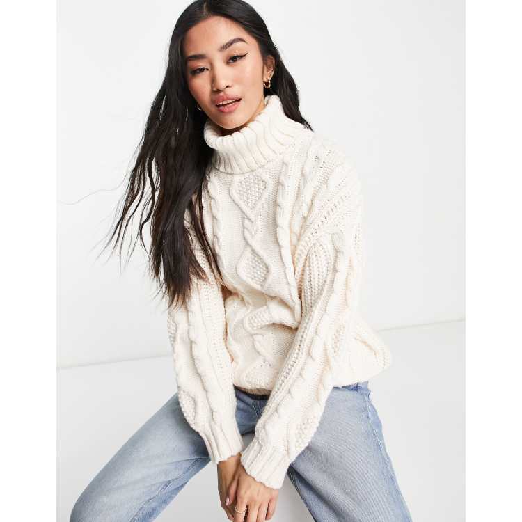 High neck 2025 knit jumper