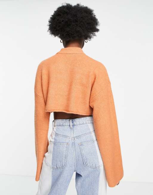 Rust shop cropped sweater