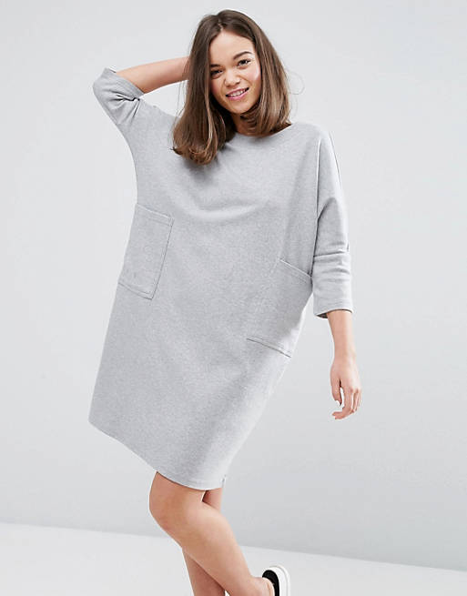 Monki High Neck Pocket Sweater Dress