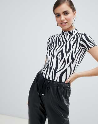 asos zebra print top