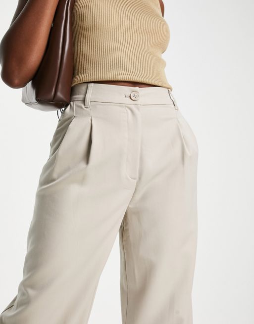 Hollister high rise marble print dad pants in cream
