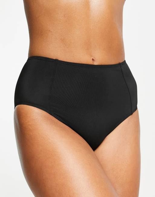 Monki high waisted bikini briefs in black, 2 of 4
