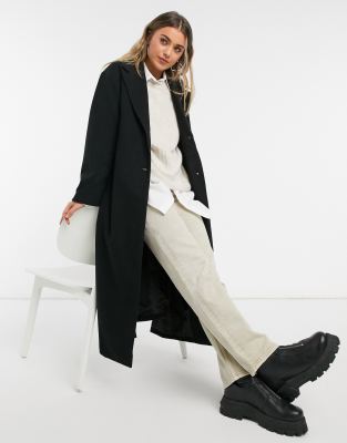 monki long belted coat