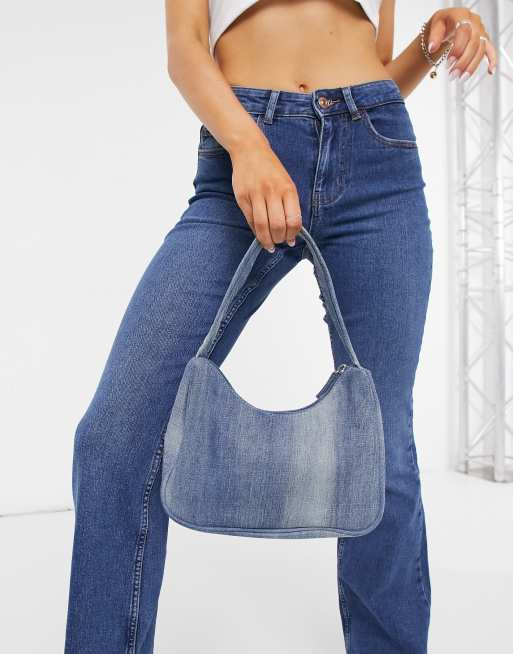 Denim cheap shoulder bag