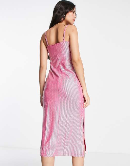 Pink holographic dress hotsell