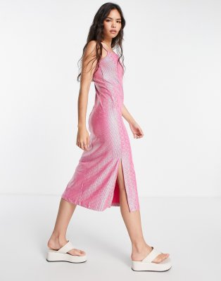 midi length formal dress Muriel | Black Boat-Neck Volume-Hem Midi Dress