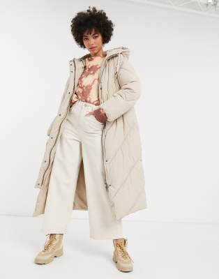 puffer coat beige