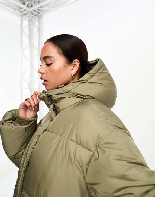 Khaki store hooded coat