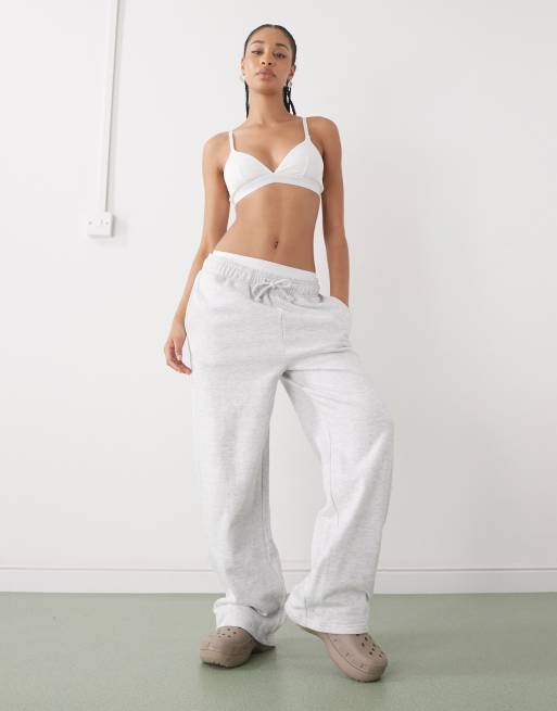 Monki - Hvid ribstrikket trekants-bralette, 4 af 4