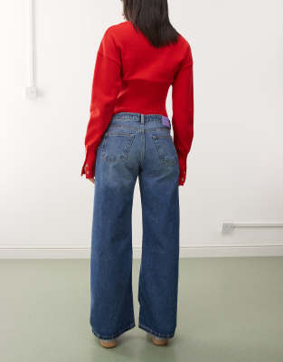 Monki Imoo Low Waist Wide Leg Jeans