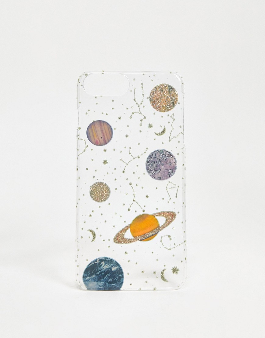Monki iPhone planet case in white (6/7/8)
