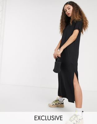 black jersey t shirt dress