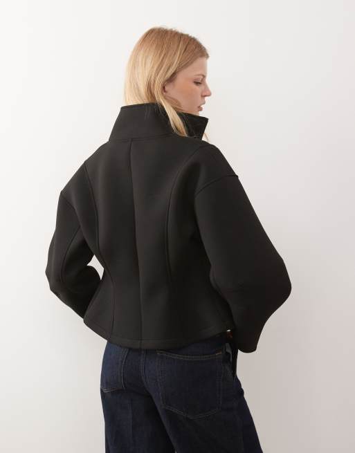 Monki - Jack met ingenomen taille in zwart, 4 van 4