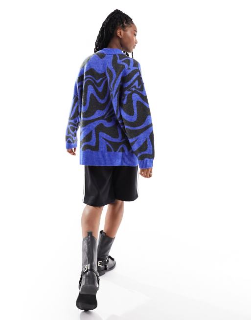 rurumu gynandromorph knit OP スモーキーブルー rurumu: / 縷縷夢兎るるむう | gynandromorph knit one-piece